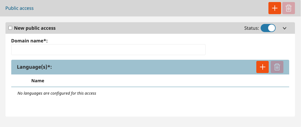 Updating your sites public access settings